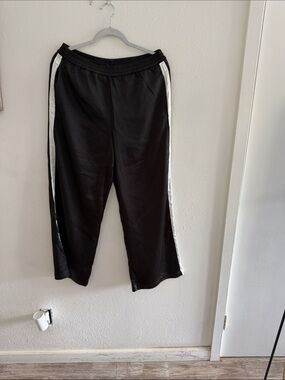 Sanctuary Black Satin Track Pants